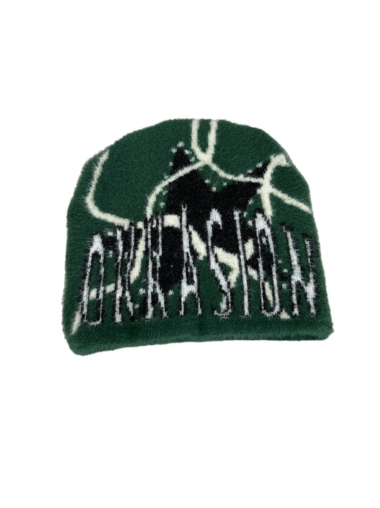 Green Mohair Beanie