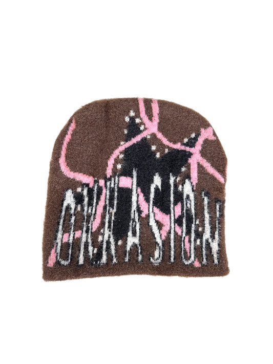 Brown Mohair Beanie