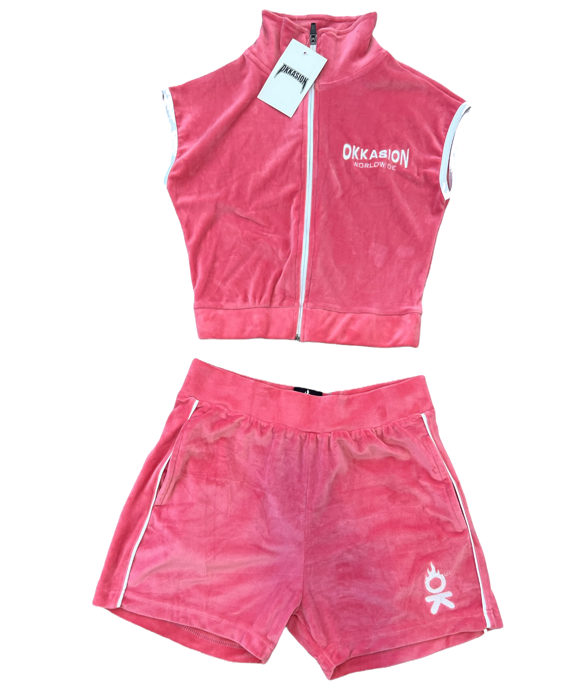 Pink Women Velour Set